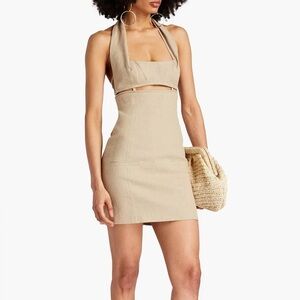 JACQUEMUS
Limao cutout canvas halterneck mini